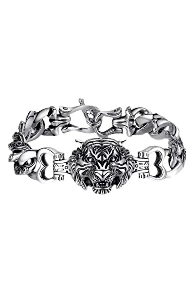 EFAYN.RO Fashion bracelet with tiger pendant, ferocious predator model, wild ...