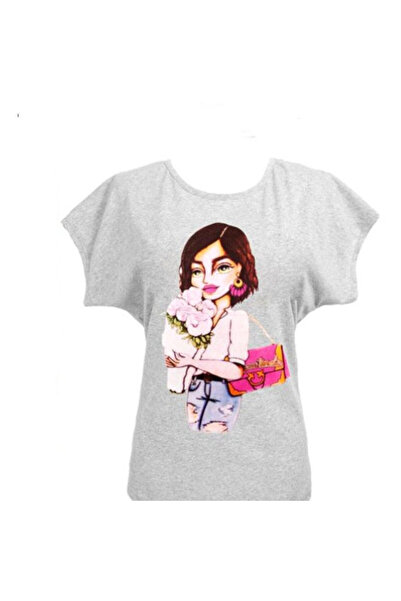 OEM Lady T-shirt B019, gray color,