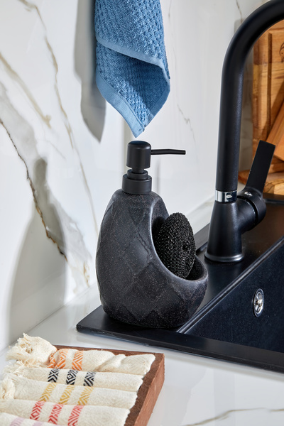 Cooker Dozator de săpun lichid din ceramică de 650 ml cu suport pentru burete...