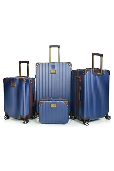 MORANO Classic Murano 4-piece suitcase set with spinner wheels and security l...