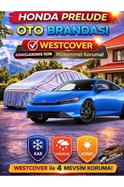 WestCover غطاء سيارة متوافق مع هوندا بريلود (خياطة برتقالية-رفا)، خيمة سيارة