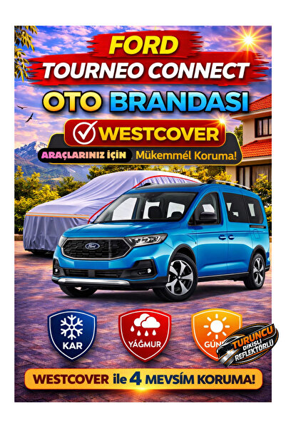 WestCover غطاء سيارة جديد متوافق مع فورد تورنيو كونكت 2026 (خياطة برتقالية-رف...