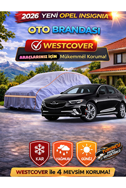 WestCover غطاء سيارة أوبل إنسيجنيا سيدان متوافق (خياطة برتقالية-رمادي) من مار...