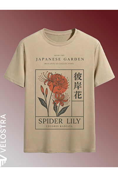 Velostra Unisex Γυναικεία Ανδρικά Spider Lily με τύπωμα oversized Άνετο μπλου...