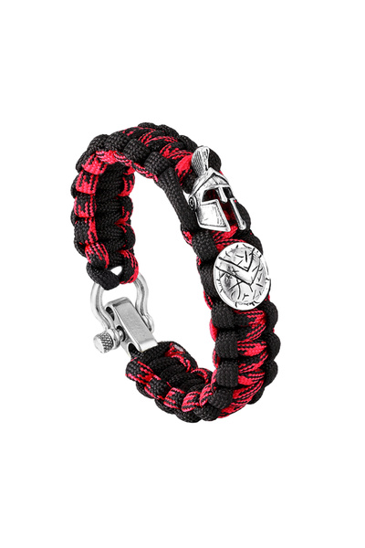 EFAYN.RO Bratara barbati, model impletit, casca si scut razboinic spartan, di...