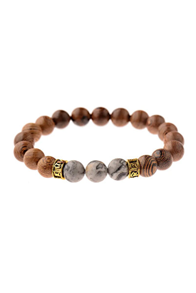 EFAYN.RO Bracelet, fashion model, natural rock accessories, unisex, gray, EFAYN