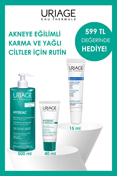 Uriage Yağlı Ciltler İçin Temizleme Jeli 500 ml + 3Regul+ Krem 40 ml + 15 ml ...
