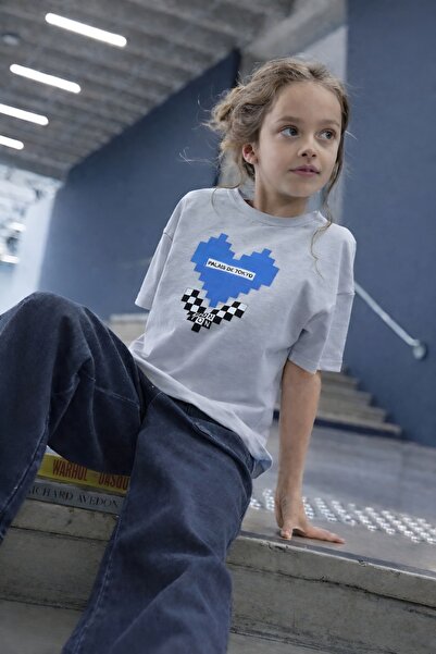 BENROMA تي شيرت للأطفال مطبوع عليه PALAIS DE TOKYO مقاس كبير للجنسين 1GH3