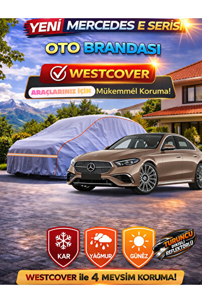 WestCover Mercedes E Series Sedan Compatible (Orange Stitched-Ref) Car Cover,...