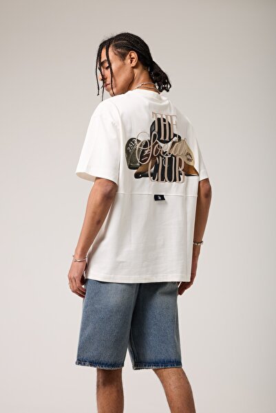 2512 Clothing تي شيرت جرافيك مطبوع كبير الحجم