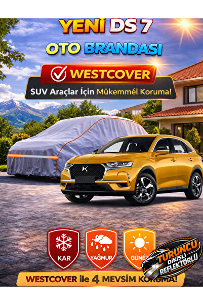 WestCover غطاء سيارة أوتوماتيكي متوافق مع Ds Ds7 (أورانج ريتشد-ريف)، خيمة سيارة