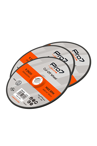 Lawazim قرص قطع المعادن Pro7 ثلاثي القطع 9 بوصة (230 × 3 × 22.2 مم) لجلاخة ال...