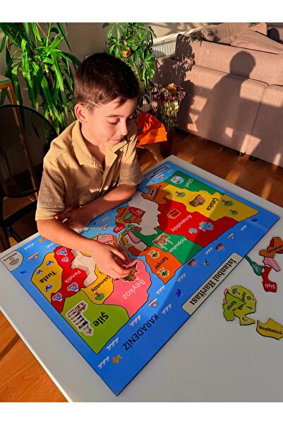 Mantarre Montessori İstanbul Haritası Puzzle | Eğitici Şehir Haritası Oyuncağ...