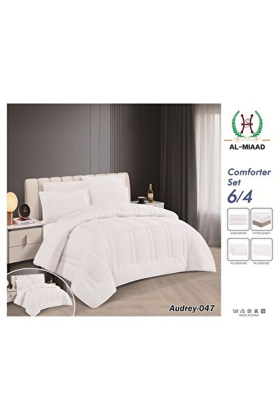 ALMIAAD Plain hotel-style summer bedspread for two people, 6 pieces (two diff...