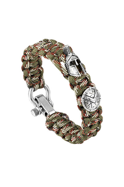 EFAYN.RO Bratara barbati, model impletit, casca si scut razboinic spartan, ve...