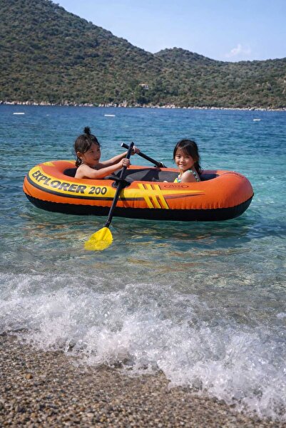 TOHA Intex Explorer 200 Şişme Bot 2 Kişilik Kürek & Şişirme Pompası Set 185x9...