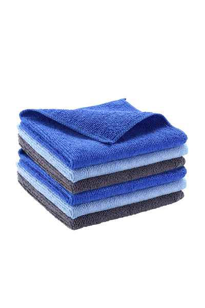 Lawazim 6-Piece Microfiber Cleaning Cloth Set 30x30cm - Lint Free Car Detaili...