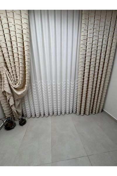 NİVEMESHOME Duru 1/3 Pi̇leli̇ Tü Sheer Curtain Pm