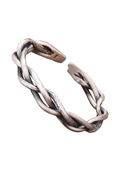 EFAYN.RO Braided bracelet, world tree model, love nature theme, unisex, silve...