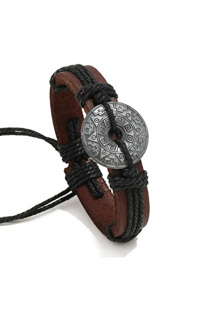 EFAYN.RO Bratara cu rune si amuleta vikinga, model nordic, reglabila, unisex,...