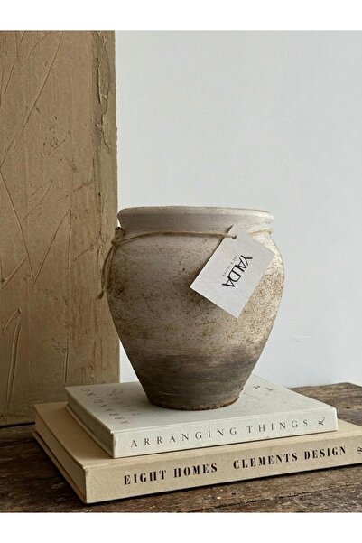 Yalda atelier Evara Eskitme Dokulu Dekoratif Vazo