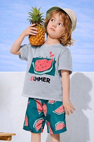 BENROMA تي شيرت صيفي للأطفال كبير الحجم للجنسين 1GH5