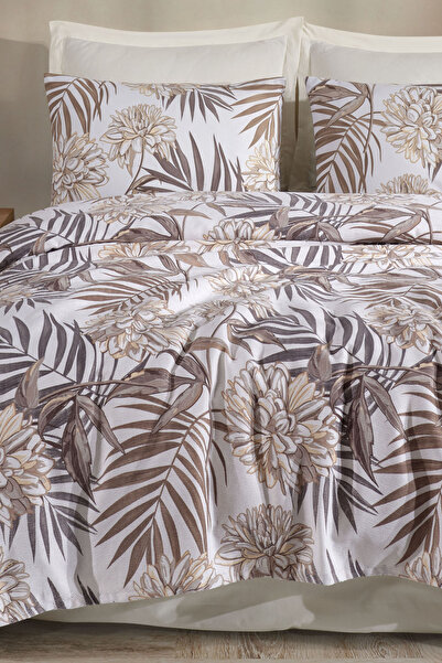 Patterned Quilting Cover Double Sepia Beige (Quilting)