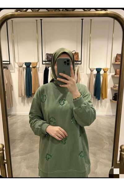 Azram Fashion KADIN PUL NAKIŞ DETAYLI TESETTÜR TUNİK