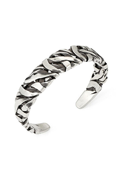 EFAYN.RO Vintage bracelet, melted iron model, retro theme, silver, EFAYN