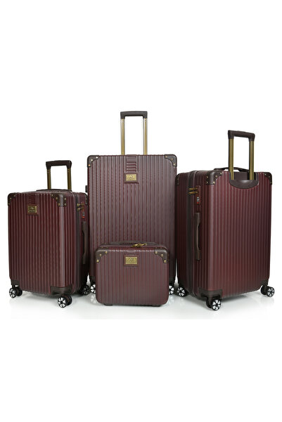 MORANO Classic Murano 4-piece suitcase set with spinner wheels and security l...