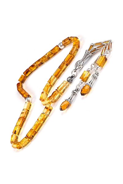 TESBİHCİBABA Özel Püskül Nadir Bulunan Baltık Kesme Damla Kehribar Tesbih