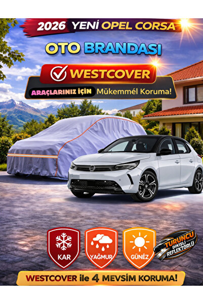 WestCover غطاء سيارة أوبل كورسا الجديد المتوافق (خياطة برتقالية-رفل) من ماركة...