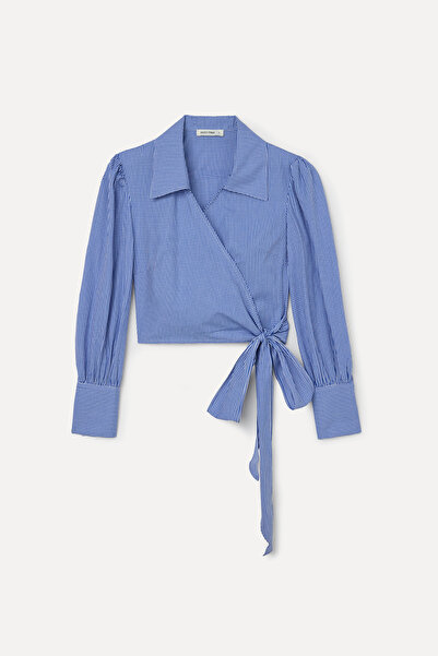 Mudo EKOSELİ V YAKA BAĞLAMALI BLUZ