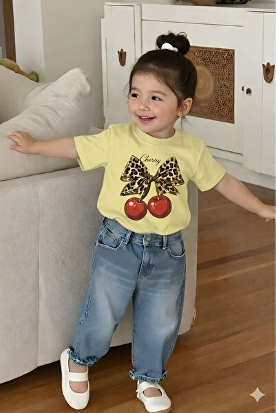 E-ROMA Chery Kurdela Cherry Printed Unisex Children's T-Shirt 2Gh4