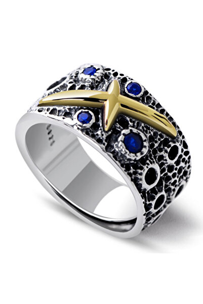 EFAYN.RO Unisex ring, special model with special inserts, north star theme, a...