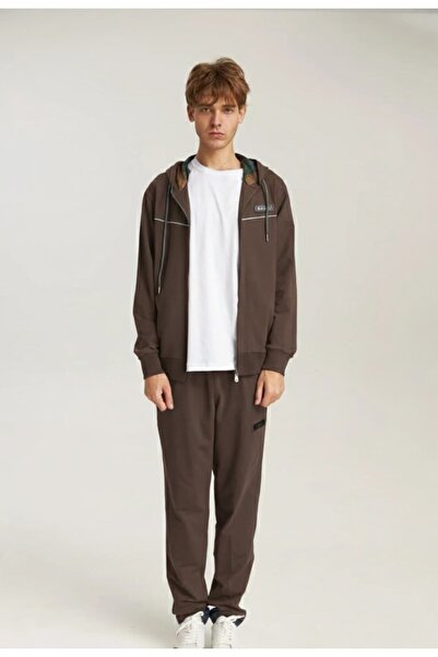 Bumbăcel Men's Cotton tracksuit with zipper and hood