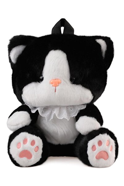 CAN OYUNCAK Rucsac de pluș 35 cm Pisică cu dantelă - Standard