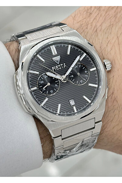 Fiesta Functional Black Dial Groom's Watch Steel Original 2 Year Warranty Wat...