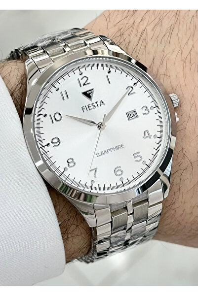 Fiesta Original 2 Year Warranty Steel Cordon Does Not Fade White Dial with Nu...