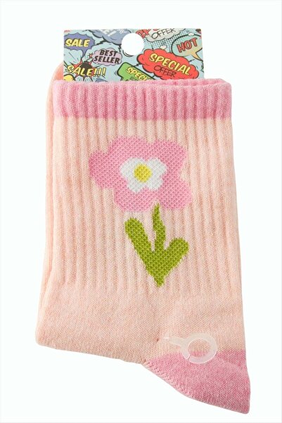 FREEDOM STOREE Flower College Socks 8*28