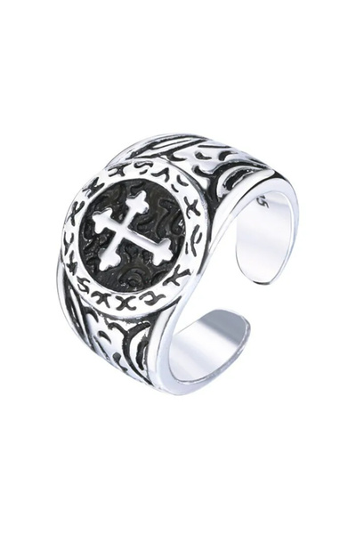EFAYN.RO Retro ring, Christian cross model, holy cross, universal size, adjus...