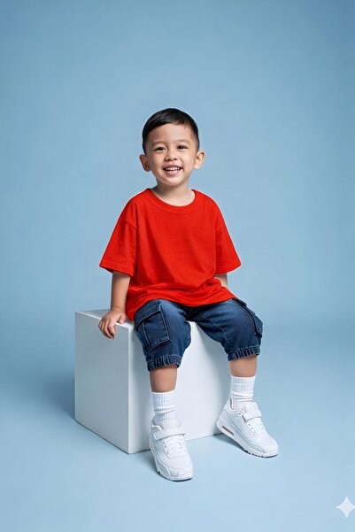 DM DOLCE MORE تي شيرت للأطفال بدون طباعة 2GH2