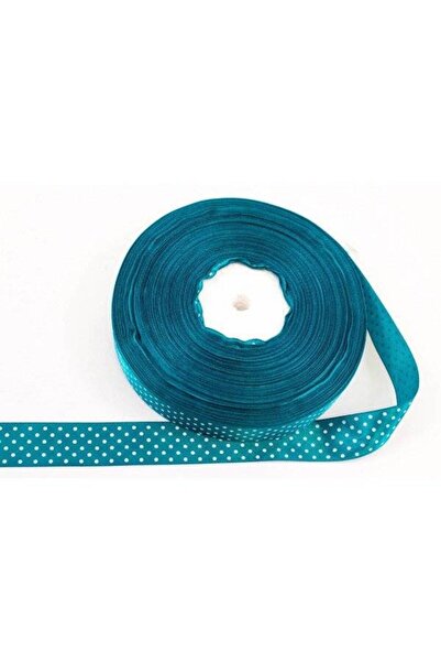 OEM Set of 3 rolls of Satin Ribbon with Polka Dot 2.5cm/90m Turquoise