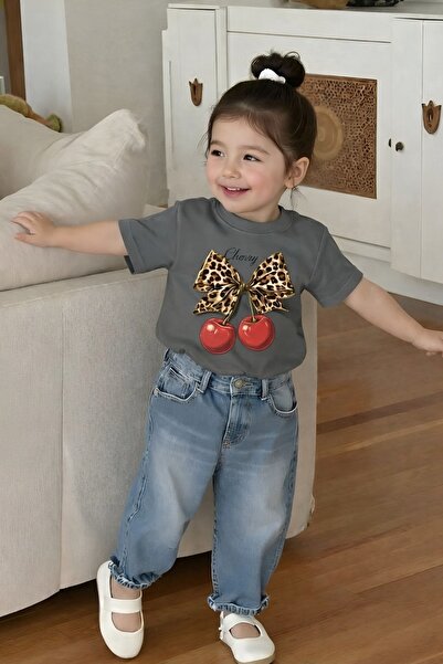 BENROMA Chery Kurdela Cherry Printed Unisex Children's T-Shirt 2Gh4