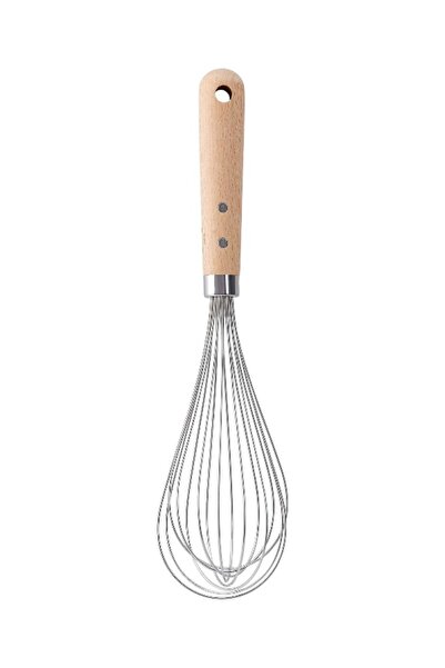 IKEA Vardagen Duru-Shop Stainless Steel-Beech, Tongs, Spatula, Whisk, Potato Masher 30 cm