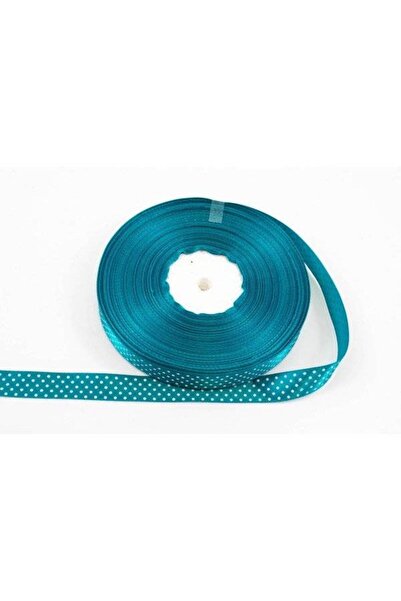 OEM Set of 3 rolls of Satin Ribbon with Polka Polka Dot 2cm/90m Turquoise