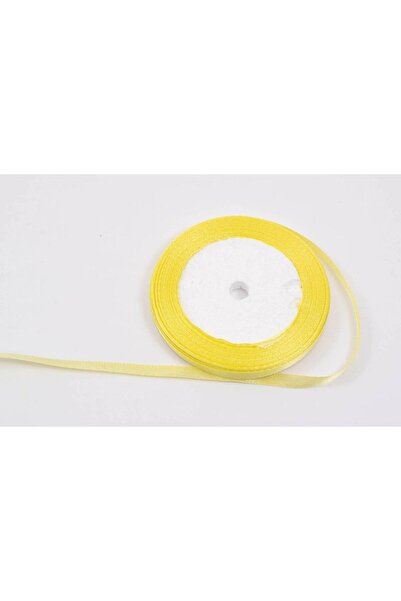 OEM Set of 3 rolls Satin Ribbon 0.6cm/22m Yellow 10