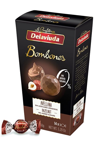 Delaviuda - Milk Chocolate Pralines with Hazelnut Cream (Sugar-Free)