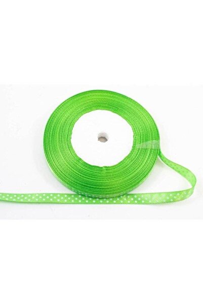 OEM Set 3 role Panglica Satin Cu Buline 1cm/45m Verde