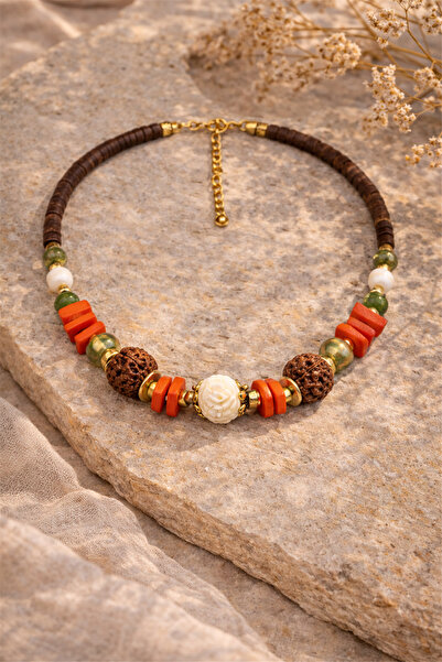 Brandsmiths قلادة عرقية - حجر طبيعي